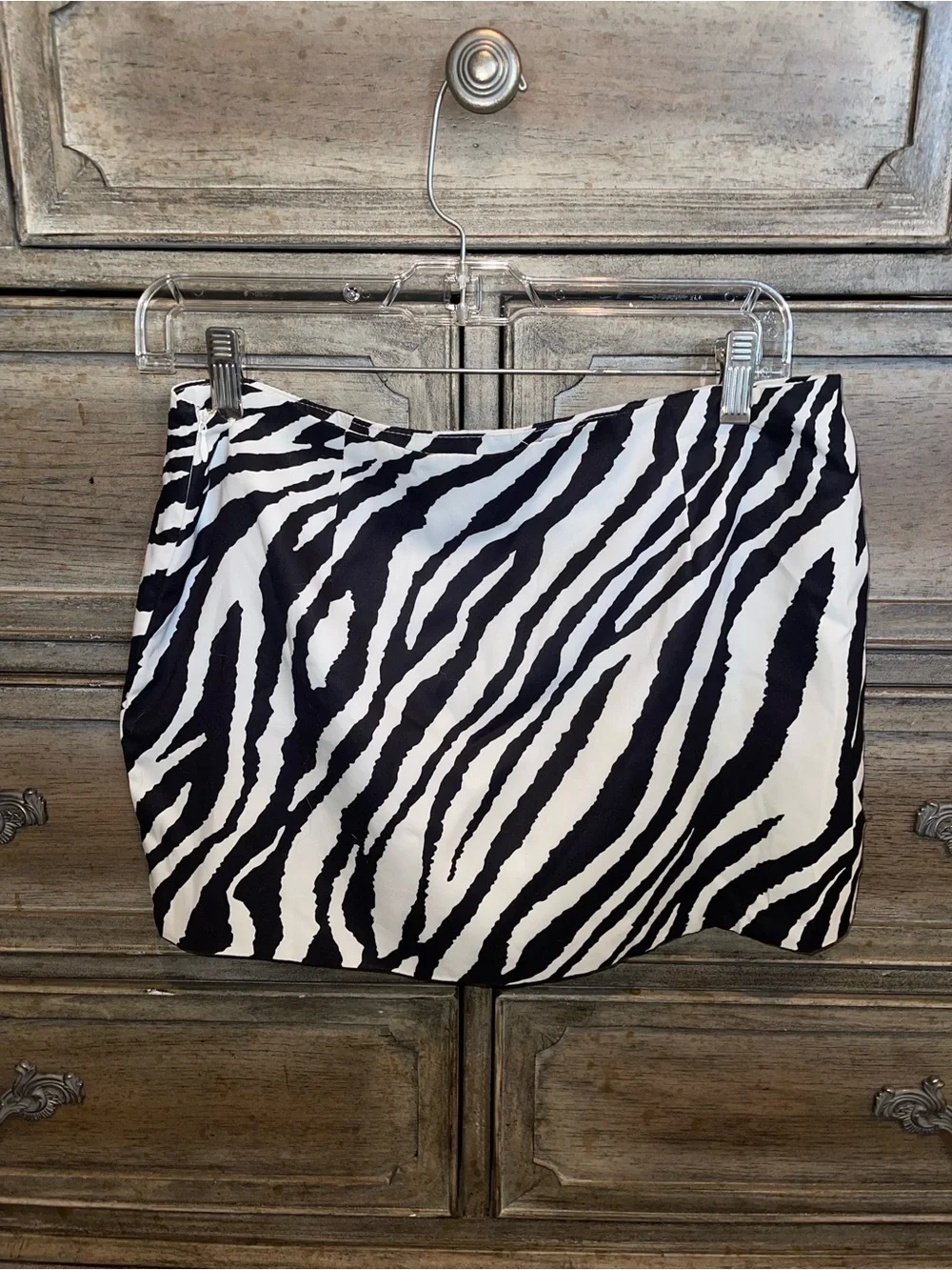 Tiger Mist Zebra Print Mini Skirt - Black & White - Picture 8 of 11